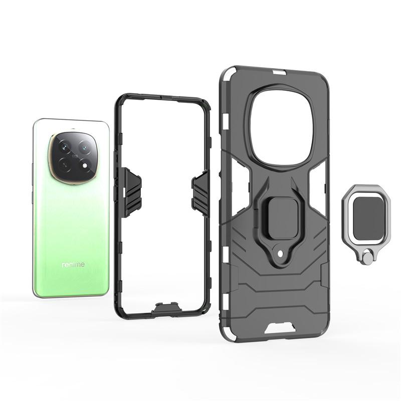 For Realme P2 Pro Case For Realme P2 Pro Cover 6.7 inch Armor Finger Ring Hard Shockproof Protective Bumper For Realme P2 Pro