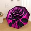 1pc rose flower Pattern Umbrella  Automatic Opening and Closing Umbrella, High quality Umbrella, Ideal Gift for Her 170