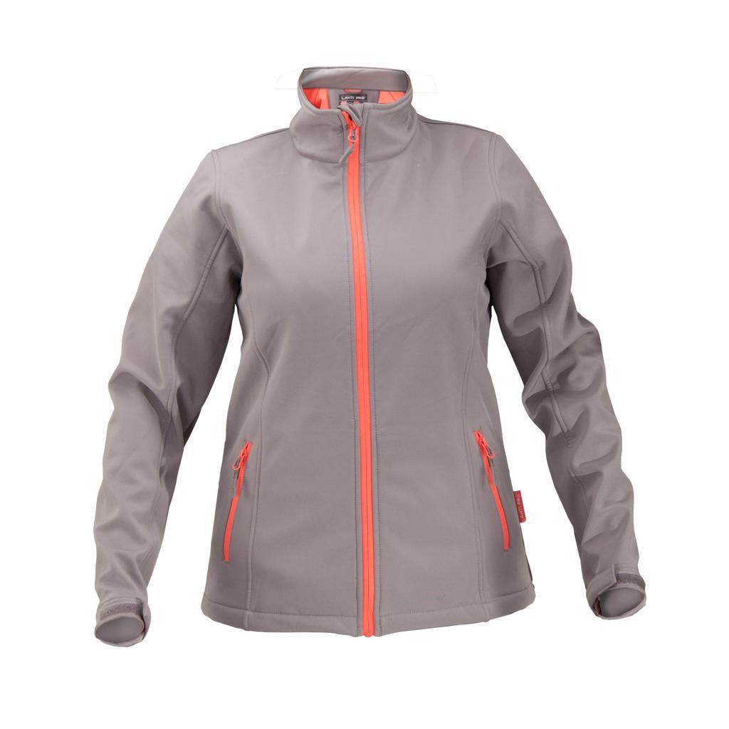 Women' Softshell Jacket, Gray-Orange, "3Xl", Ce, Lahti