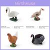 Bauernhof-Szene Tierfiguren aus PVC Enthält Schwäne Enten und Hühner für Bildungszwecke
