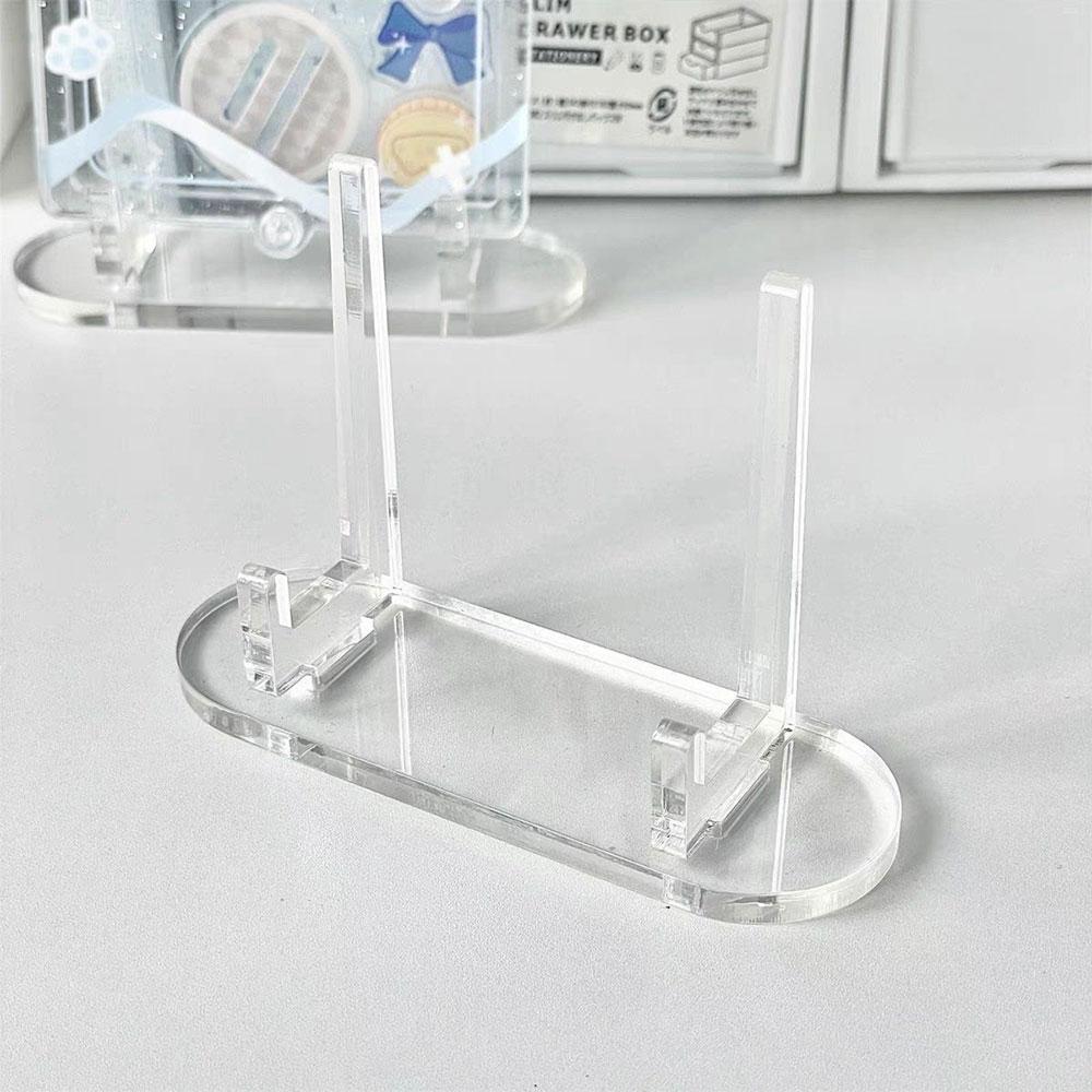 1pc Acrylic Clear Display Stand Acrylic Badge Pins Storage Holder Multi-purpose Display Stand Desktop Medal Photo Card Display чистый