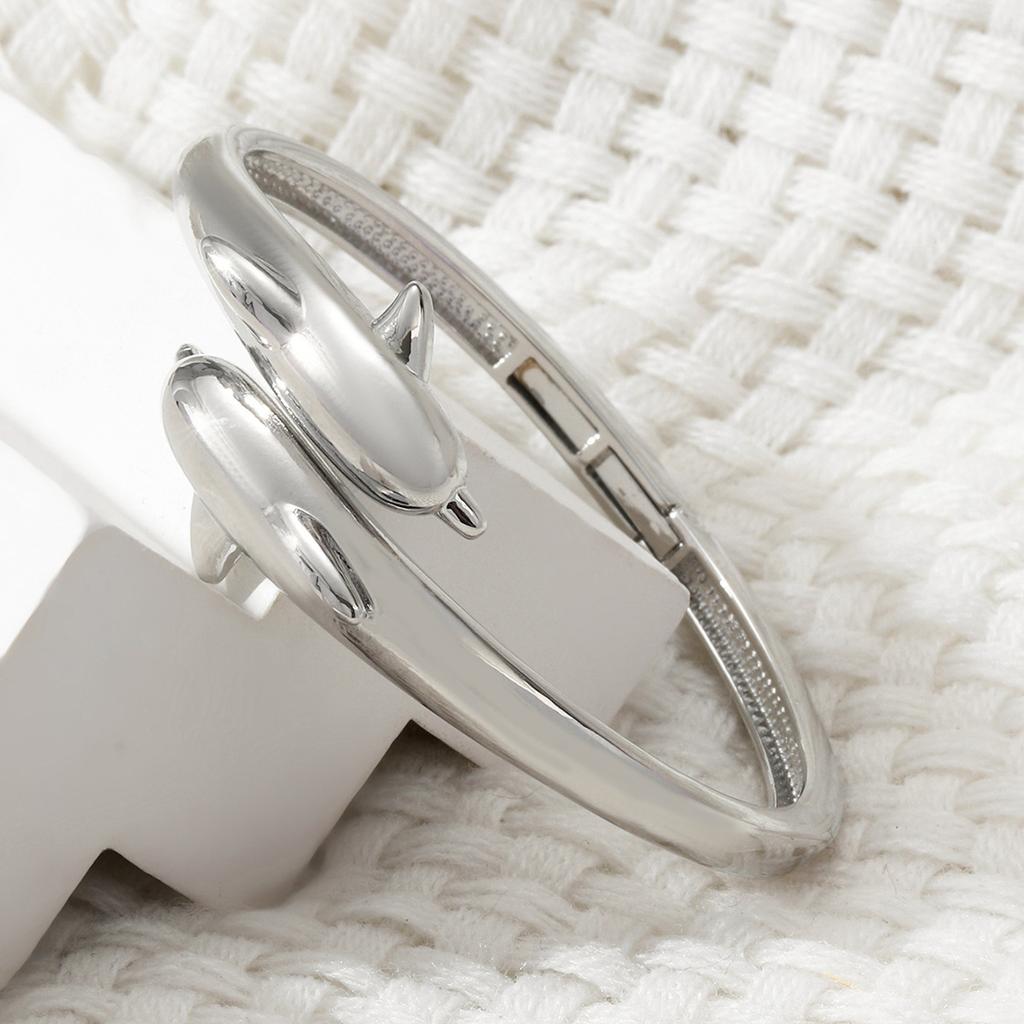 Ozean Glänzend Kleines Delfin Armband für Damen mit Kleiner Öffnung, Frisch, Süß, Niedlich und Einfacher Handschmuck für Herren