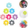 24Pcs High Quality Silicone Wine Glass Markers Reusable Flower Shape Drink Marker Bands Colorful Wine Glass Charms Home Use
