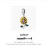 Sunflower S925 Silver Bracelet Pendant, Shining Sunflower DIY Beaded Accessories SCC2079