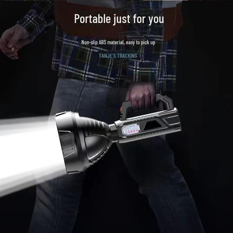 High-Power Long-Range Portable Searchlight - Super Bright, Multi-Function Outdoor Patrol Lamp