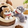 Cute Fluffy Shiba Inu Peluche Toys Lovely Bell Dog Dolls Stuffed Animal Pillow Birthday Christmas Gift for Children