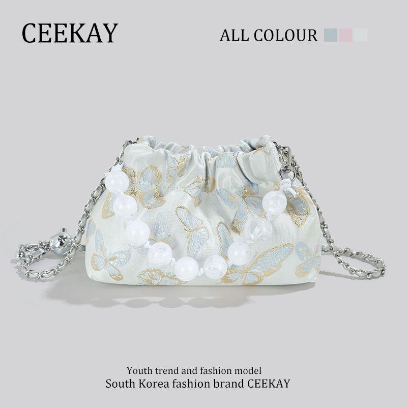 

Ceekay Original Niche Bows Crossbody Bag Chain Blue