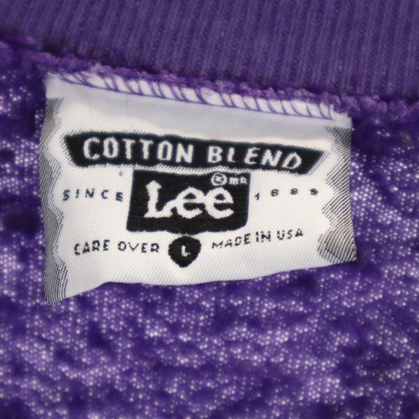 Lee 90s Old USA Made Long Sleeve Trainer L Brushed Back of Sweatshirt Men's Used