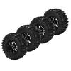 RC Vehicle Wheels and Tires Set Black with Plastic Hub for Monster Truck 18 110 Short Course Truck