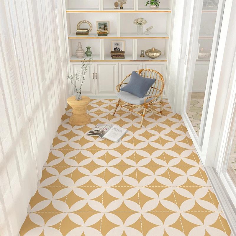 Household Waterproof Balcony Leather Carpet Kitchen PVC Oil-proof Carpets Can Be Cut Living Room Large Area Rug Non-slip Doormat