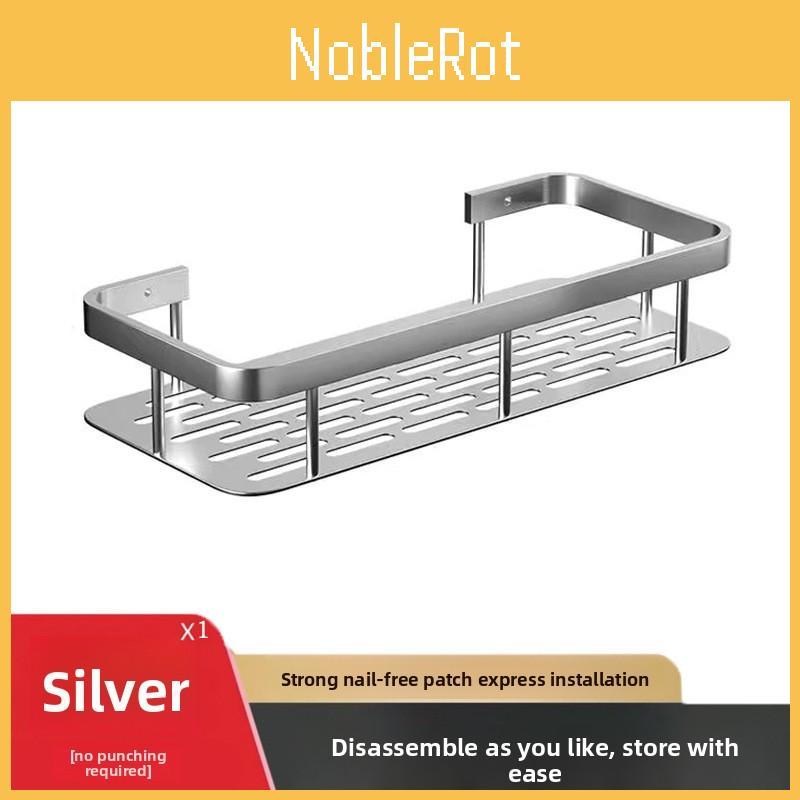 Aluminum Wall Hanging Bathroom Shelf With Oxidation Surface For Home Organization And Shower Storage
