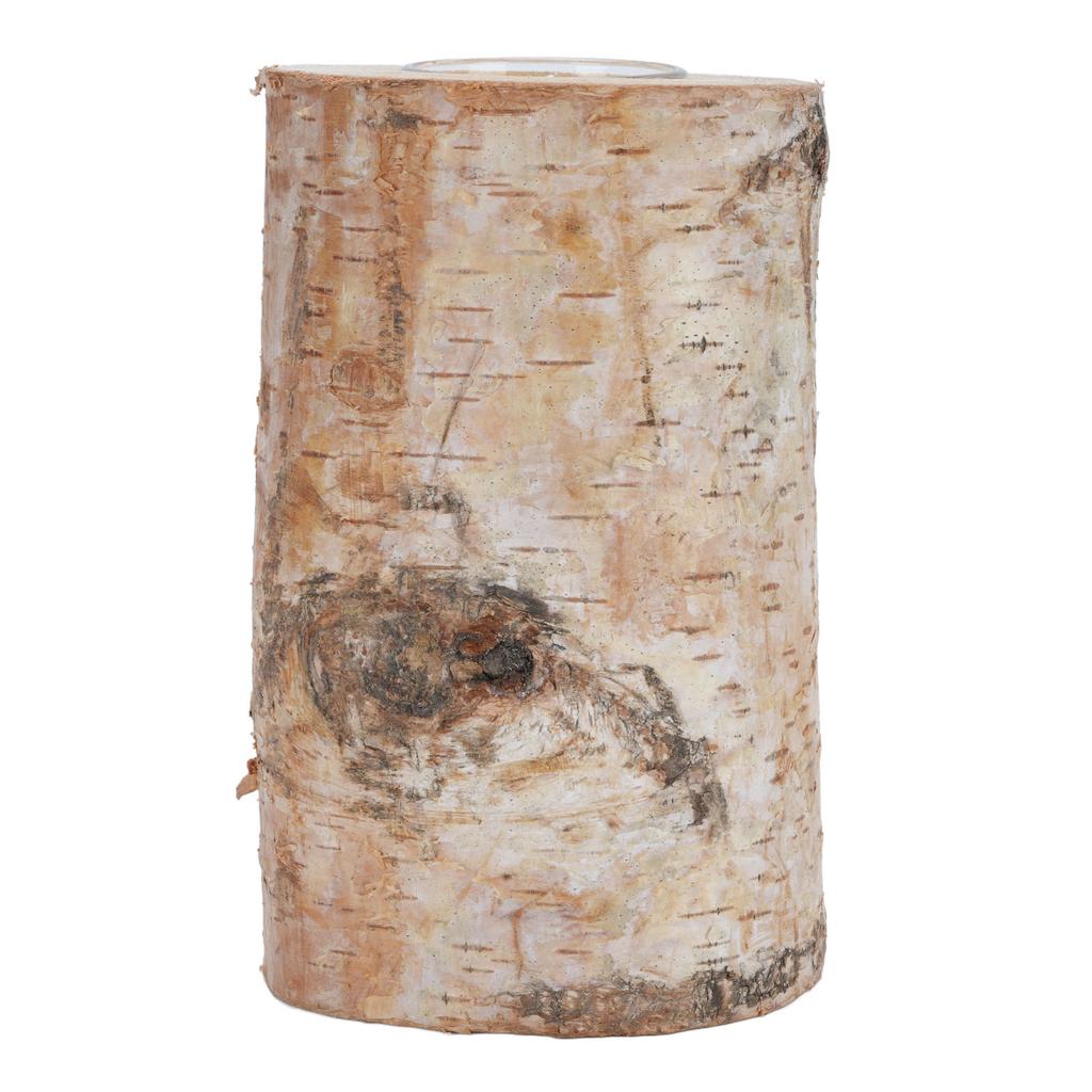 Suport de lumânare din lemn de 15 cm, suport decorativ pentru aromaterapie, suport pentru lumânări cu ciot pentru grădină și casă