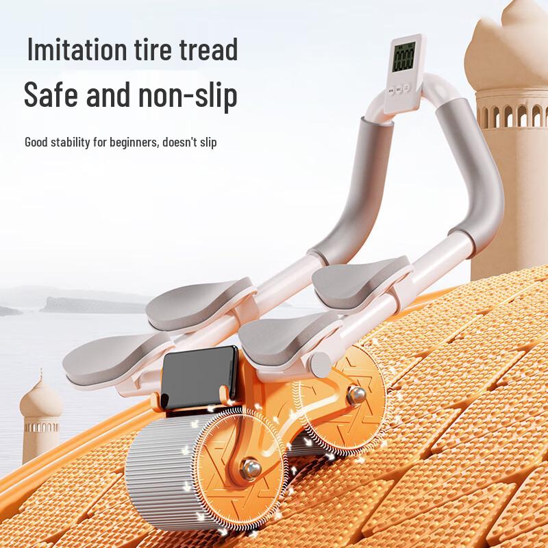 Automatic Rebound Ab Roller with Elbow Support
