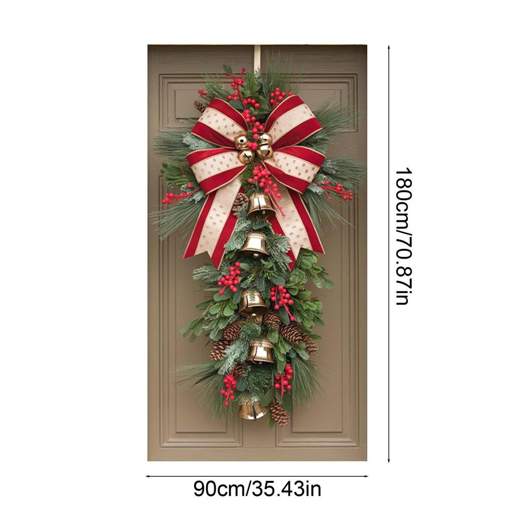 Christmas Decor 35 X 71 Inch Christmas Door Cover Day Door And Wall Decoration Festival Party Decoration Hanging Ornaments