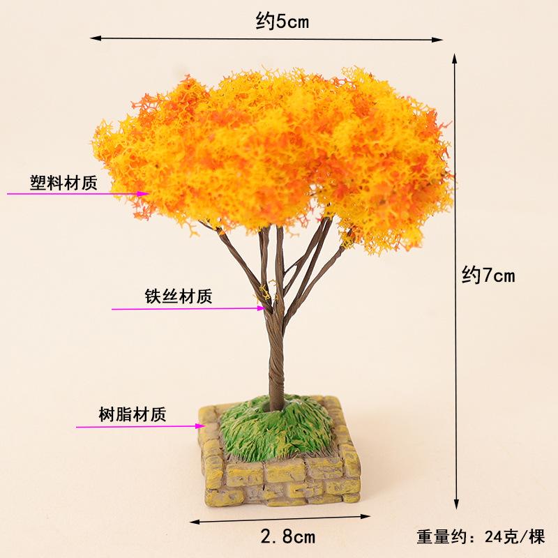 Doll House Mini Garden Simulation Cherry Blossom Willow Tree Landscaping Plant Ornaments Micro Landscape Sand Table Scene Prop Model