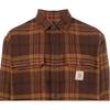 Carhartt WIP FW22 Melange Check Logo Shirt Men shirts Brown I030803-15H-XX