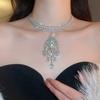 Korean Zircon & Pearl Tassel Necklace – Trendy Design Clavicle Chain