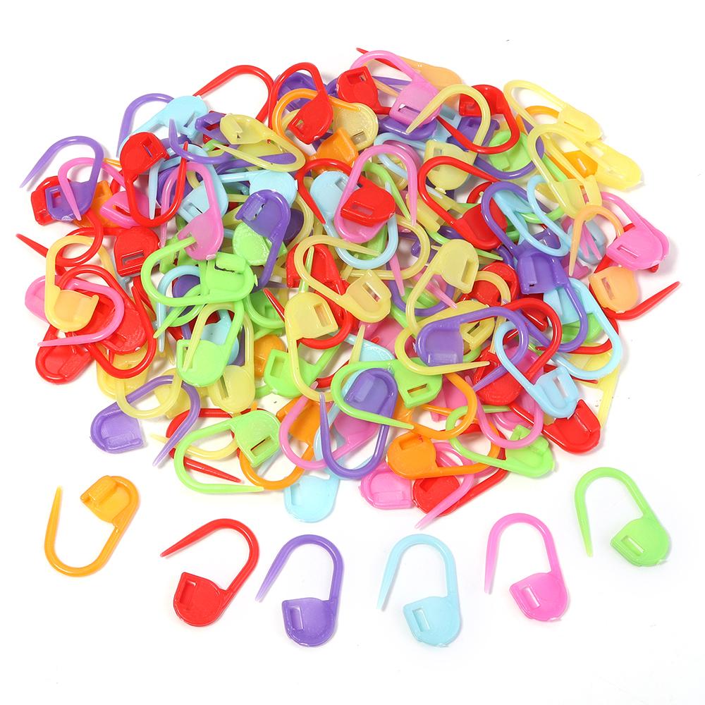 200pcs Plastic Knitting Crochet Locking Stitch Markers Colorful Safety Pins Needle Clips For DIY Crafts Clothing Sewing Tools