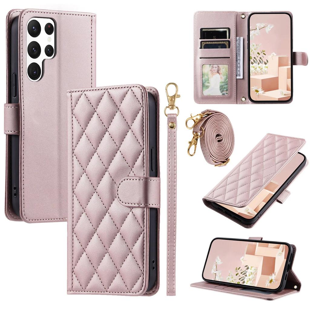 Etui z smyczą crossbody dla Samsunga Galaxy S23 S21 S20 FE S24 S20 Plus S25 Ultra A54 A53 A52S A52 A34 A33 A25 A23 5G A24 4G