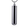 Jewelry Stainless Steel Wishing Bottle Necklace Openable Cylindrical Tube Perfume Vial Pendant