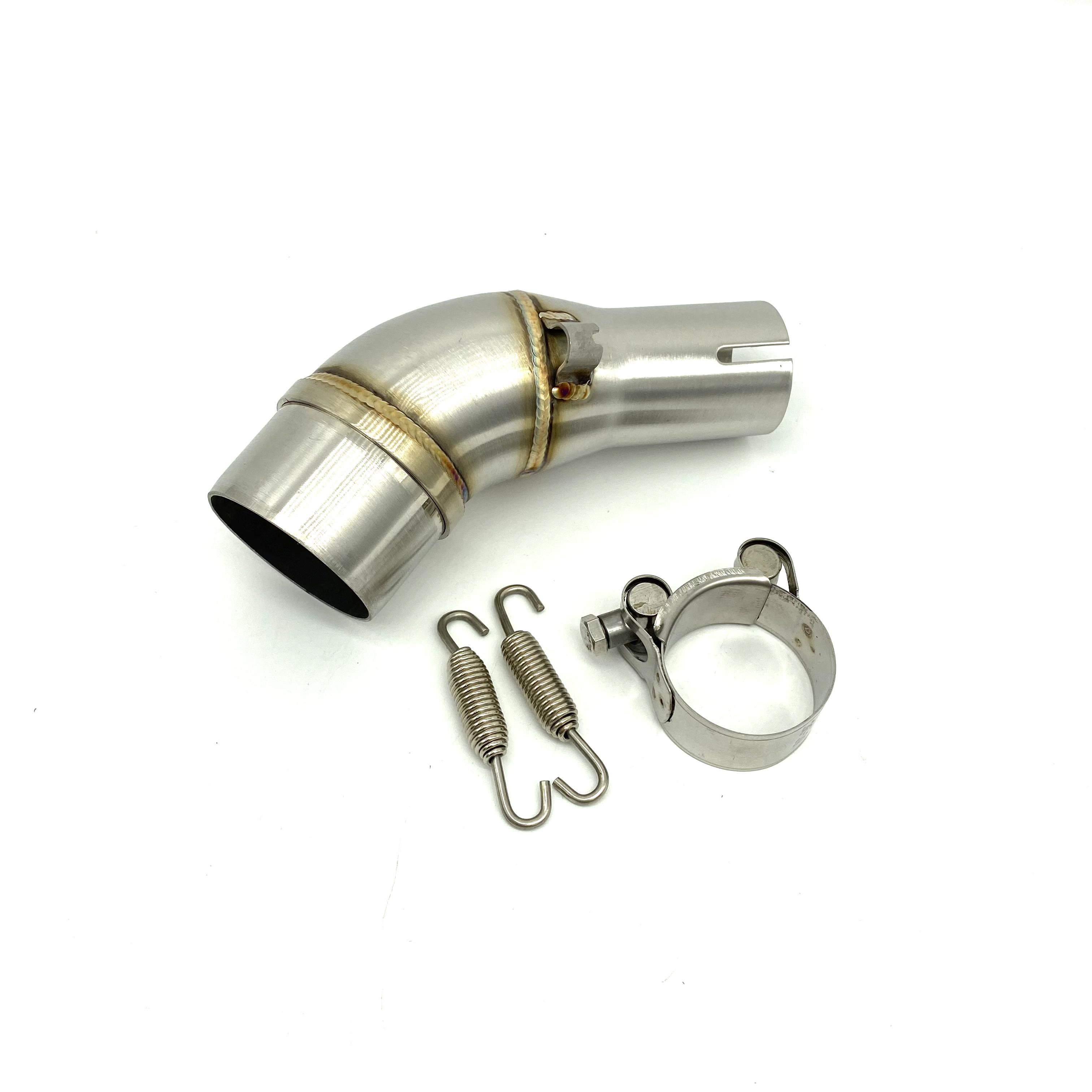 

RZ YZFR3 YZFR25 Motorcycle Slip On Exhaust Pipe Adapter Connector Coating Process Middle Pipe For Yamaha YZF R3 R25 2013-2020 Short