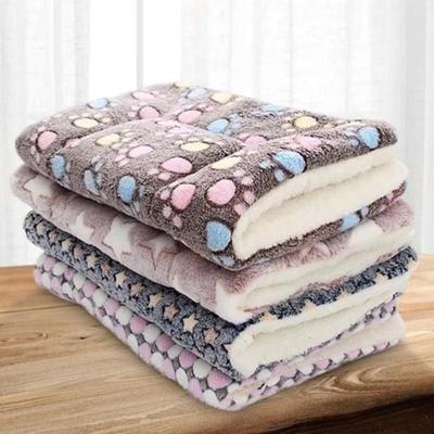 Soft Flannel Thickened Pet Soft Fleece Pad Pet Blanket Bed Mat for Puppy Dog Cat Sofa Cushion Home Rug Keep Warm Sleeping Cover