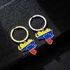 Venezuela Map Flag Charm Keychain Stainless steel Pendant Keyring Jewelry