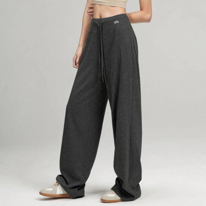Aloneadv Yoga Pants Lazy Relaxed Feeling Loose Soft Glutinous Shake Pants Women's Spring Knitting Sports Wide Legs Casual Pants