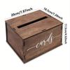 Wooden Wedding Card Box with Slot & Lid | Decorations for Reception for Wedding Gifts & Money | Baby & Bridal Shower, Graduation