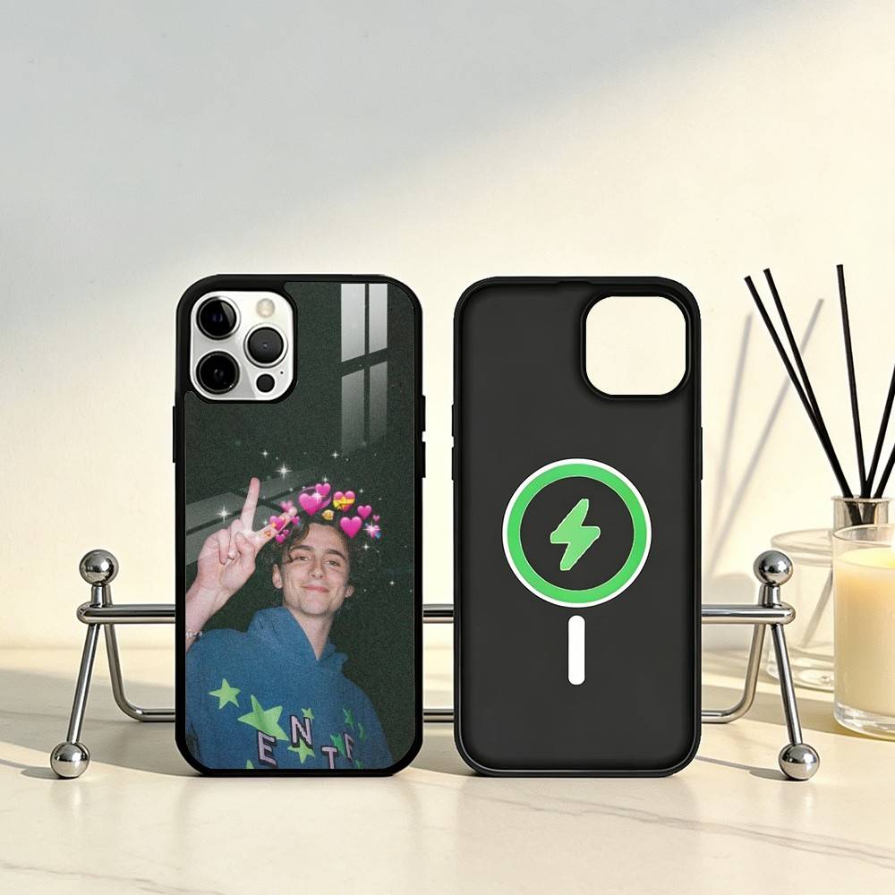 Timothee Chalamet Phone Case For iPhone17,16,15,14,13,12,11 Plus,Pro Max Magnetic For Magsafe Wireless Charging