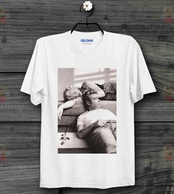 Marilyn Monroe a James Dean Retro CooL Návrat do Tupelo Unisex Tričko B136