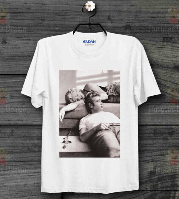 

Мэрилин Монро и Джеймс Дин Ретро Крутая Возвращение в Тупело Унисекс Футболка B136 XL