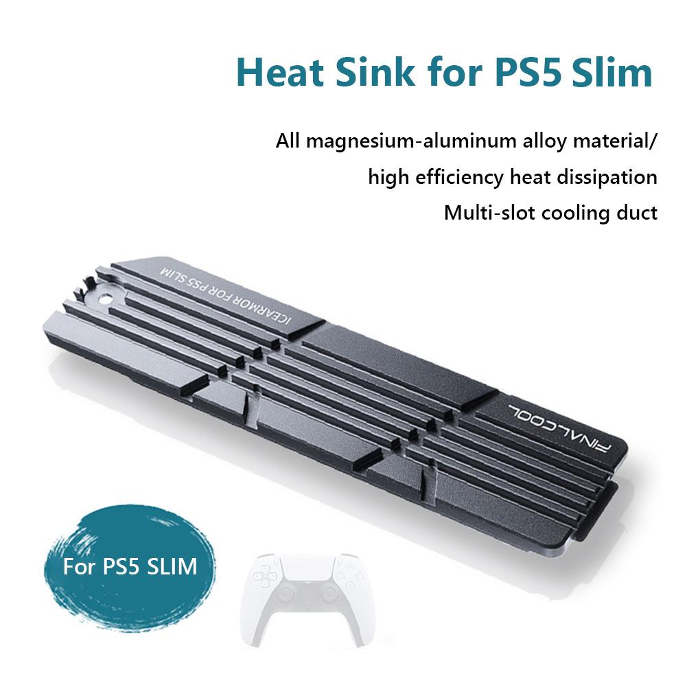 Für PS5 Slim SSD-Kühlkörper, exklusiv mit thermischem Silikon-Pad, Kühlung, M.2-Kühlkörper, SSD-Kühler, Montagesatz für 2280 M.2 NVMe SSD