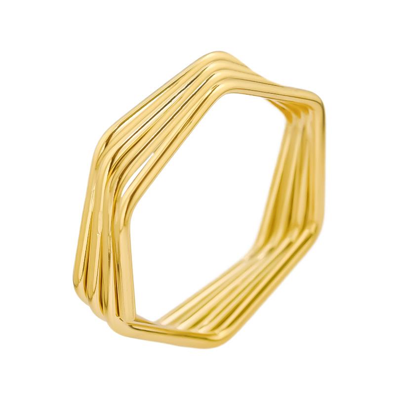 Neuer Offener Verstellbarer Ring Blatt Schlange Herz Echt Vergoldeter Edelstahl Ringe Für Frauen Männer Zubehör Mehrschichtiger Schmuck