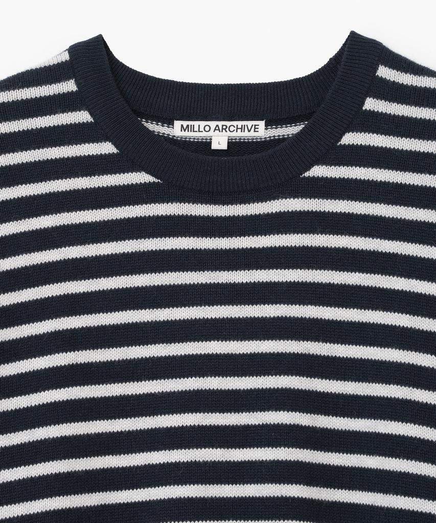 MILLO ARCHIVE Heritage Nixon Striped Knit [Stripe Navy]