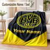 Personalisierte Flanelldecke Borussia Dortmund Aufdruck Warm Gemütlich Decke Zuhause Sofa Bettwäsche