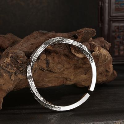 Bracelet à quatre carrés torsadés avec écriture en os Oracle, nouveau Bracelet rétro avec écriture originale comme cadeau d'anniversaire pour amis