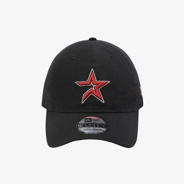 New Era Black Unstructured Ballcap Houston Astros Cooperstown