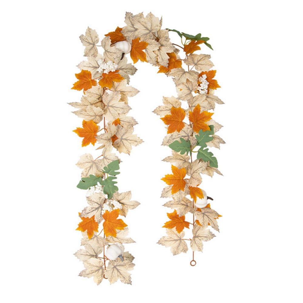 Realistic Artificial Maple Leaf Vine Artificial Flowers Garland Hanging Plants  Garden Decor