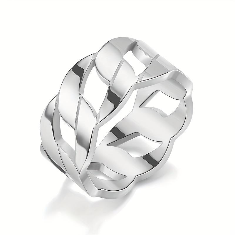 

Кольцо из титановой стали Рука Популярная Рок Цепь Гравированное Кольцо на палец Циркон 12 медный