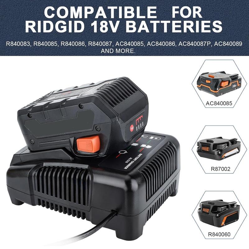 Fast Charging 2A Charger For RIDGID/AEG 18V L1815G L1820R L1820S L1825R L1830R Li-Ion Battery Power Tool Accessories