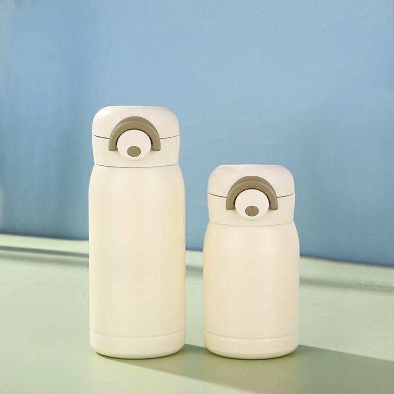 Compact Stainless Steel Flip-top Thermos Bottle for Direct Drinking
