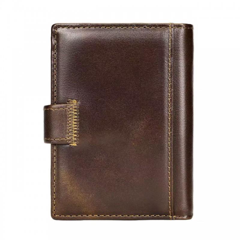 Mens Slim Genuine Leather Wallet Short Bifold Minimalist Business Casual Purse Daily Use