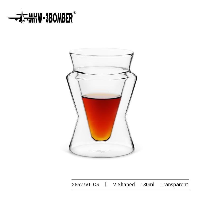 MHW-3BOMBER Glass Coffee Mug Double Wall Insulated Glass Cup Clear Espresso Mugs for Latte Cappuccino Tea Coffee Accessories