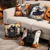 Halloween Witch Cushions Pillowcase Polyester Cushion Cover Throw Pillow Sofa Decoration Pillowcover Home Car Decor