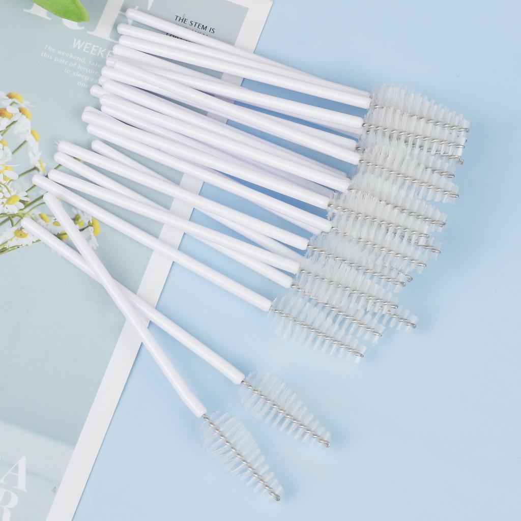 50 Pcs Disposable Nylon Mascara Wand Applicator Eyelash Brushes For Grafting Lashes Extension Women Makeup Brush Tools