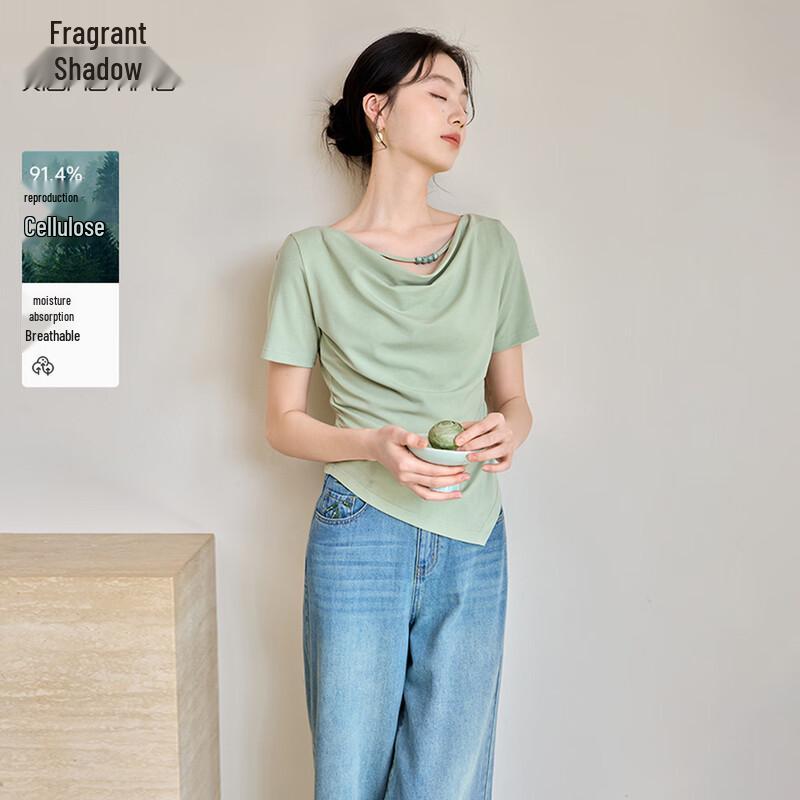 Xiangying Women s Solid Short-Sleeve T-Shirt M