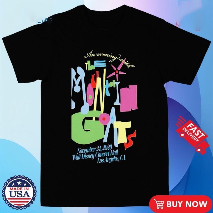 The Mountain Goats 11 24 2026 Los Angeles CA Shirt NI524 S
