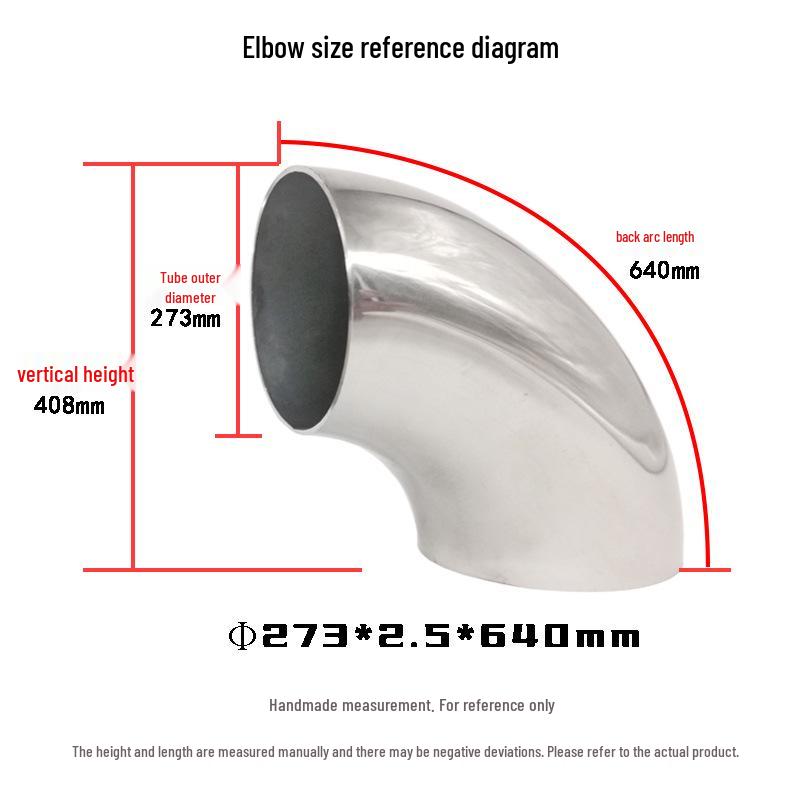 304 Stainless Steel 90° Elbow for Exhaust and Handrail Systems