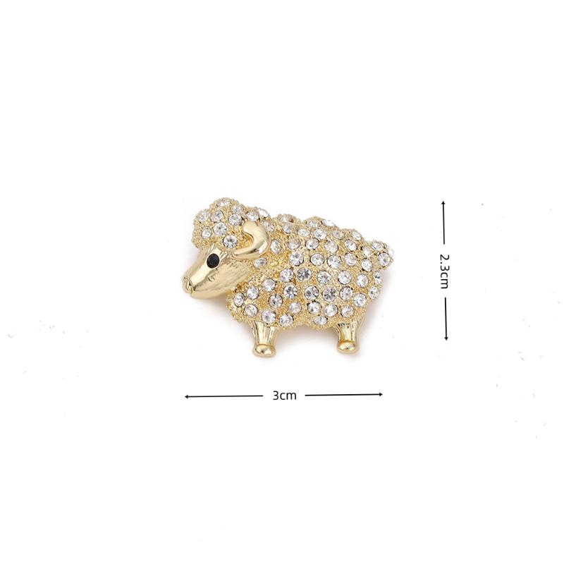 1Pcs Vintage Pearl Goat Lamb Brooches Women Men Alloy Sheep Animals Weddings Party Brooch Pins Gifts